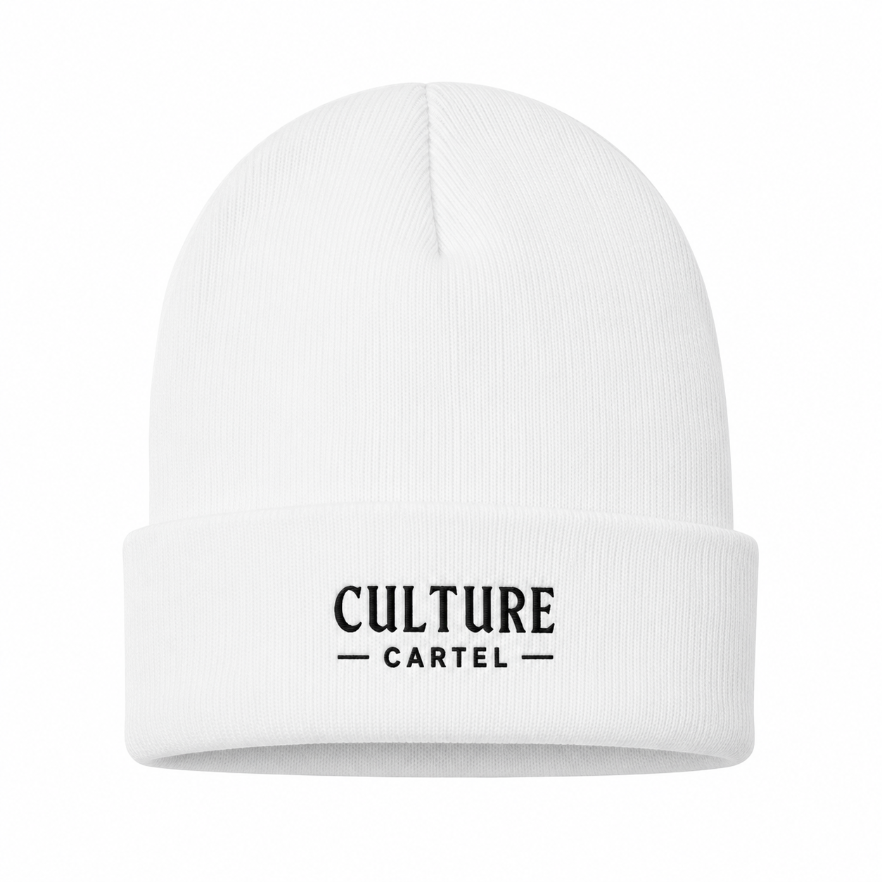 White Signature  Beanie  Culture Cartel